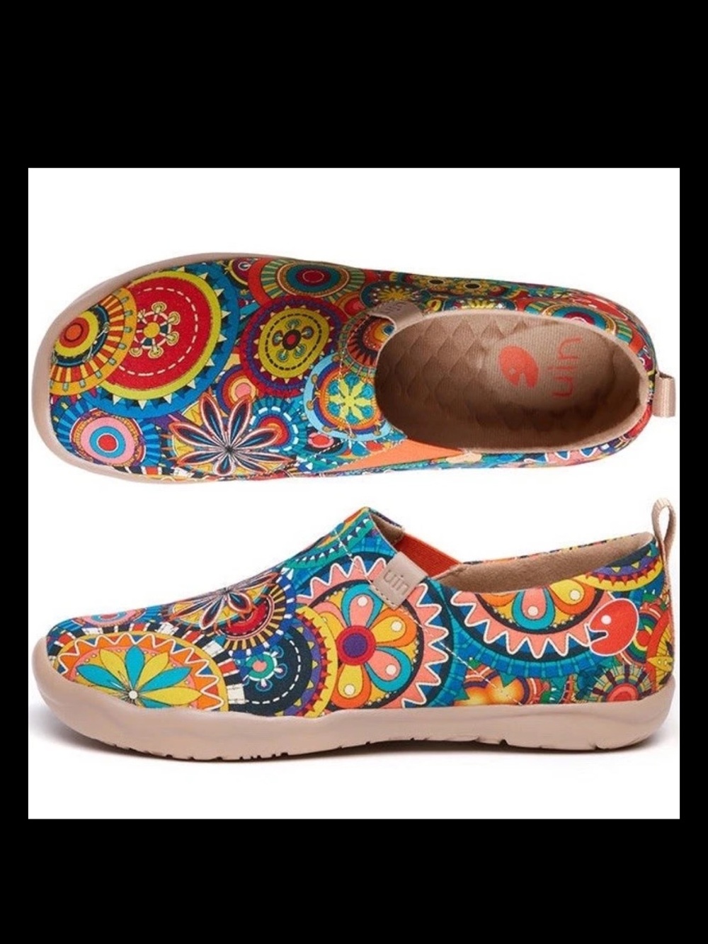 UIN Toledo Blossom Art US 7.5 EU38.5 Women’s Slip-On Shoes Travel Sneaker $120